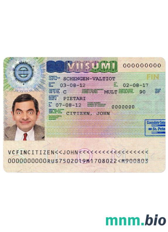 Finlandia wiza schengen w pełni edytowalna PSD